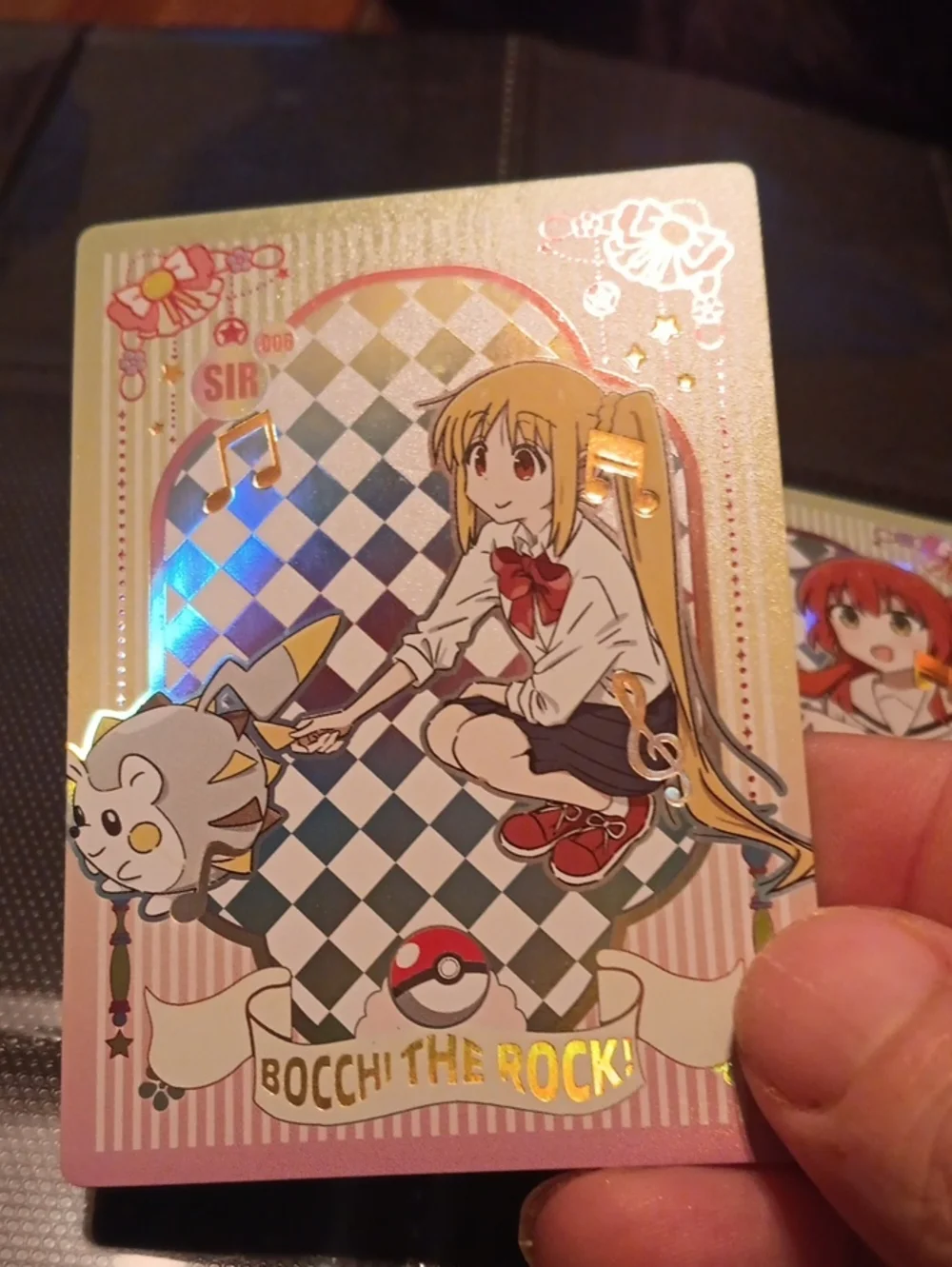 Pokemon Trading Card Pink Gold Holographic Bocchi the Rock!
